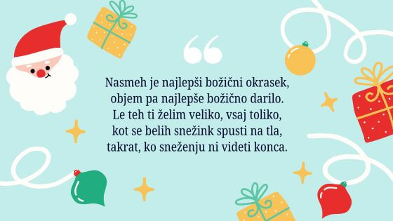 čudovito voščilo za božič in novo leto