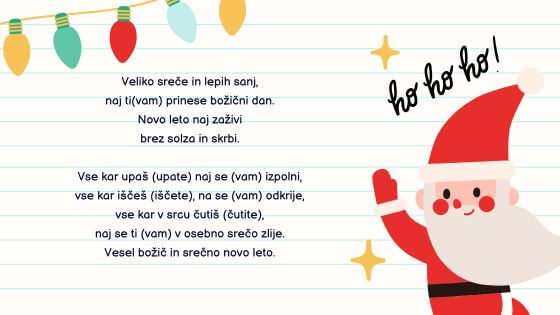 voščilo za božič in novo leto